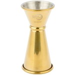 Barfly® M37001GD 20 mL & 40 mL (0.68 oz. & 1.35 oz.) Gold-Plated Japanese Style Jigger Barfly® M37001GD 20 mL & 40 mL (0.68 oz. & 1.35 oz.) Gold-Plated Japanese Style Jigger