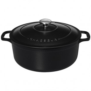 Chasseur 4.23 Qt. Black Enameled Cast Iron Dutch Oven by Arc Cardinal FN425