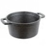 American Metalcraft CIPR5526 26.5 oz. Pre-Seasoned Mini Cast Iron Pot with Cover