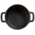 American Metalcraft CIPR5526 26.5 oz. Pre-Seasoned Mini Cast Iron Pot with Cover