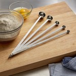 Vollrath 47031 5-Piece Stainless Steel Long Handled Measuring Spoon Set