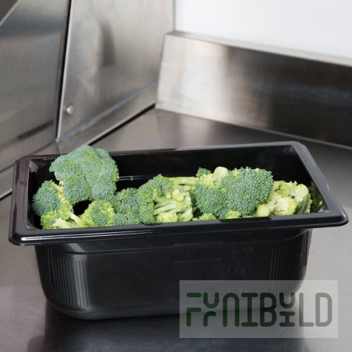 Vollrath 8044420 Super Pan® 1/4 Size Black Polycarbonate Food Pan - 4