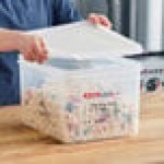 Araven 03035 1/2 Size Translucent Polypropylene Food Pan with Airtight Lid - 8