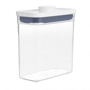 OXO Good Grips 1.2 Qt. Clear Rectangular SAN Plastic Food Storage Container with White POP Lid OXO Good Grips 1.2 Qt. Clear Rectangular SAN Plastic Food Storage Container with White POP Lid