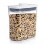 OXO Good Grips 1.2 Qt. Clear Rectangular SAN Plastic Food Storage Container with White POP Lid