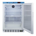 Summit Appliance ACR52GNSF456 EQTemp ACR Series 3.88 Cu. Ft. White / Blue Built-In Undercounter Glass Door Reach-In Medical Refrigerator with Temperature-Monitored Vaccine Storage - 115V Summit Appliance ACR52GNSF456 EQTemp ACR Series 3.88 Cu. Ft. White / Blue Built-In Undercounter Glass Door Reach-In Medical Refrigerator with Temperature-Monitored Vaccine Storage - 115V