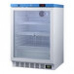 Summit Appliance ACR52GNSF456 EQTemp ACR Series 3.88 Cu. Ft. White / Blue Built-In Undercounter Glass Door Reach-In Medical Refrigerator with Temperature-Monitored Vaccine Storage - 115V Summit Appliance ACR52GNSF456 EQTemp ACR Series 3.88 Cu. Ft. White / Blue Built-In Undercounter Glass Door Reach-In Medical Refrigerator with Temperature-Monitored Vaccine Storage - 115V
