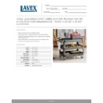 Lavex Large Black 3-Shelf Utility Cart with Premium Handle and Built-In Tool Compartments - 46 3/4
