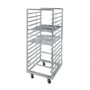Channel 410A-DOR Double Section Side Load Aluminum Bun Pan Oven Rack - 60 Pan Channel 410A-DOR Double Section Side Load Aluminum Bun Pan Oven Rack - 60 Pan