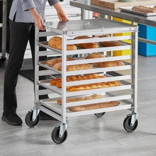 Regency 8 Pan End Load Aluminum Undercounter Bun / Sheet Pan Rack with Stainless Steel Top and Side Channel Regency 8 Pan End Load Aluminum Undercounter Bun / Sheet Pan Rack with Stainless Steel Top and Side Channel