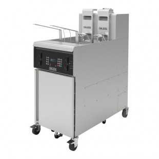 Giles GBF-80G NAT 80 lb. Natural Gas Floor Fryer - 80,000 BTU