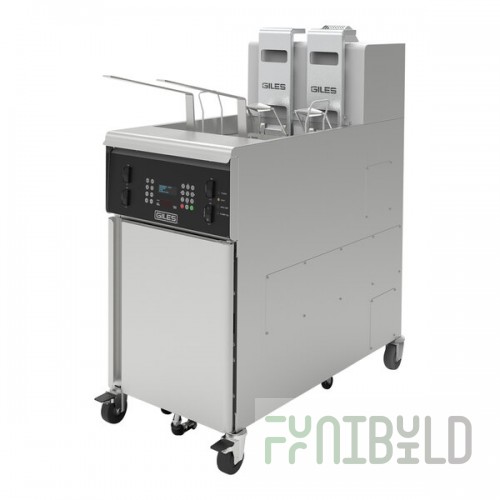 Giles GBF-80G NAT 80 lb. Natural Gas Floor Fryer - 80,000 BTU