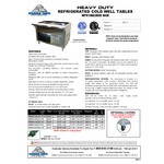 Advance Tabco HDRCP-6-BS Stainless Steel Heavy-Duty Six Well Refrigerated Cold Table with Enclosed Base Advance Tabco HDRCP-6-BS Stainless Steel Heavy-Duty Six Well Refrigerated Cold Table with Enclosed Base