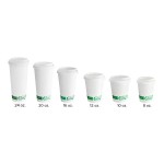EcoChoice 12 oz. White Compostable Paper Hot Cup and PLA Lid - 50/Case EcoChoice 12 oz. White Compostable Paper Hot Cup and PLA Lid - 50/Case