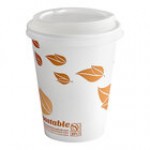 EcoChoice 12 oz. White Compostable Paper Hot Cup and PLA Lid - 50/Case EcoChoice 12 oz. White Compostable Paper Hot Cup and PLA Lid - 50/Case