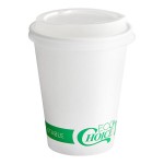 EcoChoice 12 oz. White Compostable Paper Hot Cup and PLA Lid - 50/Case EcoChoice 12 oz. White Compostable Paper Hot Cup and PLA Lid - 50/Case