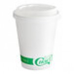 EcoChoice 12 oz. White Compostable Paper Hot Cup and PLA Lid - 50/Case EcoChoice 12 oz. White Compostable Paper Hot Cup and PLA Lid - 50/Case