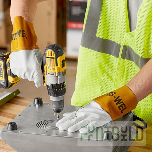 Cordova Tig-Wel Premium Grain Leather Welder's Gloves with Russet Split Leather Cuffs - Vendpacked - Medium - Pair