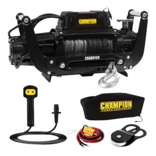 Champion Power Equipment Truck / SUV 12V DC Electric Winch Kit with 85' Synthetic Rope 100427 - 12,000 lb. Capacity Champion Power Equipment Truck / SUV 12V DC Electric Winch Kit with 85' Synthetic Rope 100427 - 12,000 lb. Capacity