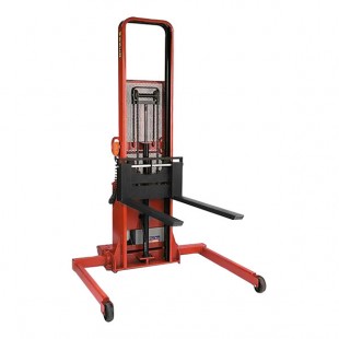 Wesco Industrial Products 1,500 lb. Power Lift Adjustable Straddle Fork Stacker with 42