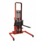 Wesco Industrial Products 1,500 lb. Power Lift Adjustable Straddle Fork Stacker with 42 Wesco Industrial Products 1,500 lb. Power Lift Adjustable Straddle Fork Stacker with 42