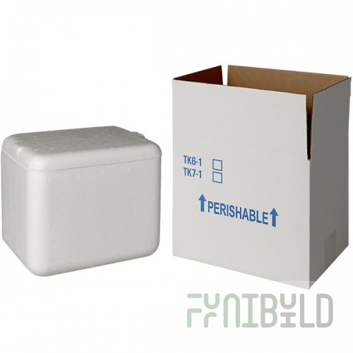 Insulated Shipping Box with Foam Cooler 7 3/4