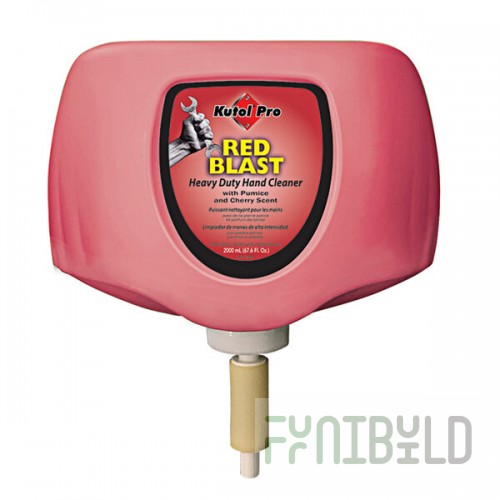 Kutol Pro 7767 Red Blast Cherry Scented Heavy-Duty Hand Cleaner with Pumice 2000 mL / 2 L Cartridge for Kutol DuraView Dispensers - 4/Case
