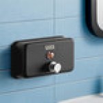 Lavex 40 fl. oz. (1,200 mL) Matte Black Stainless Steel Manual Surface-Mounted Horizontal Foam Soap Dispenser Lavex 40 fl. oz. (1,200 mL) Matte Black Stainless Steel Manual Surface-Mounted Horizontal Foam Soap Dispenser