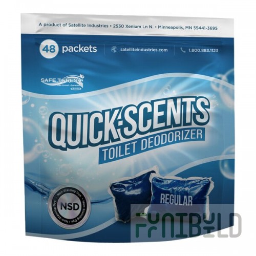 Satellite QuickScents Regular 36657 Bubble Gum Scented Powder Packet Deodorizer for Portable Restrooms - 240/Case