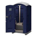 J & J Echo One ET701101X2408 Navy Blue Portable Restroom - Assembled J & J Echo One ET701101X2408 Navy Blue Portable Restroom - Assembled