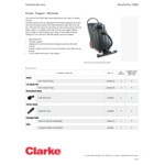 Clarke Summit Pro 18SQ 18 Gallon Wet / Dry Vacuum with Squeegee and Tool Kit - 110V