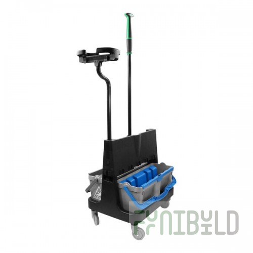 Unger OmniClean CLBK1 Dual Bucket Floor Cleaning Kit with Straight Pole