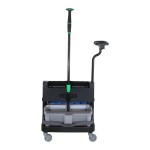 Unger OmniClean CLBK1 Dual Bucket Floor Cleaning Kit with Straight Pole Unger OmniClean CLBK1 Dual Bucket Floor Cleaning Kit with Straight Pole