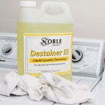 Noble 2.5 Gallon / 320 oz. Destainer III Concentrated Liquid Laundry Stain Remover - 2/Case Noble 2.5 Gallon / 320 oz. Destainer III Concentrated Liquid Laundry Stain Remover - 2/Case