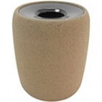 Wausau Tile TF1188 Westlake 42 Gallon Concrete Round Decorative Outdoor Trash Can with Aluminum Funnel Lid Wausau Tile TF1188 Westlake 42 Gallon Concrete Round Decorative Outdoor Trash Can with Aluminum Funnel Lid