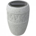 Wausau Tile TF1188 Westlake 42 Gallon Concrete Round Decorative Outdoor Trash Can with Aluminum Funnel Lid Wausau Tile TF1188 Westlake 42 Gallon Concrete Round Decorative Outdoor Trash Can with Aluminum Funnel Lid