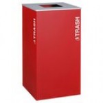 Ex-Cell Kaiser RC-KD36-T RYX Kaleidoscope XL Series Royal Blue Texture 36 Gallon Customizable Square Trash Can