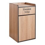 Lancaster Table & Seating Waste 35 Gallon Weathered Walnut Waste Receptacle Enclosure with Lancaster Table & Seating Waste 35 Gallon Weathered Walnut Waste Receptacle Enclosure with