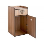Lancaster Table & Seating Waste 35 Gallon Weathered Walnut Waste Receptacle Enclosure with Lancaster Table & Seating Waste 35 Gallon Weathered Walnut Waste Receptacle Enclosure with