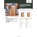 Lancaster Table & Seating Waste 35 Gallon Weathered Walnut Waste Receptacle Enclosure with Lancaster Table & Seating Waste 35 Gallon Weathered Walnut Waste Receptacle Enclosure with