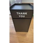 Lancaster Table & Seating Waste 35 Gallon Weathered Walnut Waste Receptacle Enclosure with Lancaster Table & Seating Waste 35 Gallon Weathered Walnut Waste Receptacle Enclosure with