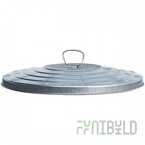 Witt Industries WCD20L Galvanized Steel Light-Duty Flat Top Lid for 20 Gallon Outdoor Commercial Trash Can