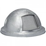 Witt Industries WCD20L Galvanized Steel Light-Duty Flat Top Lid for 20 Gallon Outdoor Commercial Trash Can
