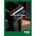 Toter Slimline 16 Gallon Black Trash Can with Black Drop Shot Lid Toter Slimline 16 Gallon Black Trash Can with Black Drop Shot Lid