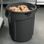 Rubbermaid® 1779734 BRUTE 20 Gallon Black Executive Round Trash Can