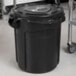 Rubbermaid® 1779734 BRUTE 20 Gallon Black Executive Round Trash Can
