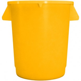 Carlisle 84101004 Bronco 10 Gallon Yellow Round Trash Can Carlisle 84101004 Bronco 10 Gallon Yellow Round Trash Can