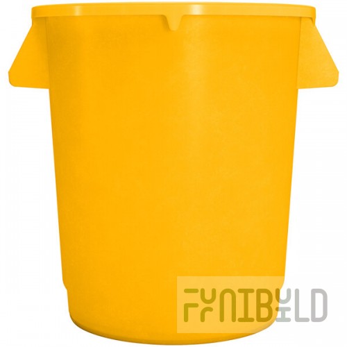 Carlisle 84101004 Bronco 10 Gallon Yellow Round Trash Can