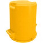 Carlisle 84101004 Bronco 10 Gallon Yellow Round Trash Can Carlisle 84101004 Bronco 10 Gallon Yellow Round Trash Can