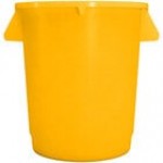 Carlisle 84101004 Bronco 10 Gallon Yellow Round Trash Can Carlisle 84101004 Bronco 10 Gallon Yellow Round Trash Can
